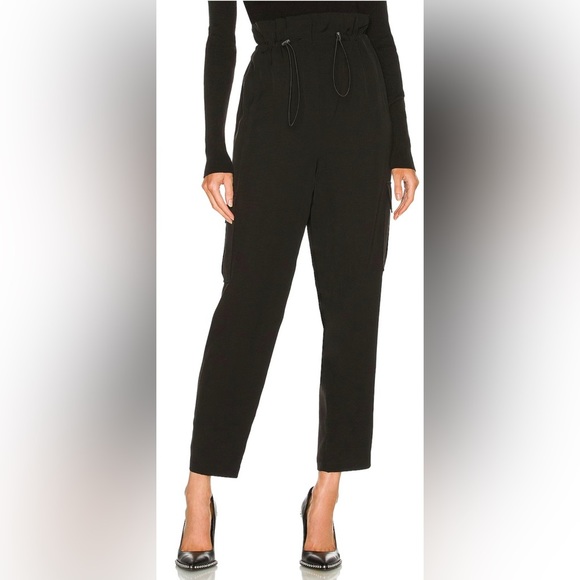 REVOLVE h:ours Shaye Paperbag Cargo Pant in Black - Picture 2 of 5
